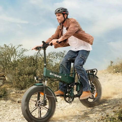 Bicicleta Eléctrica Engwe Engine Pro 2.0 - Neumáticos De 20 Pulgadas Motor 750W Batería 52V16Ah Autonomía 110KM - Verde