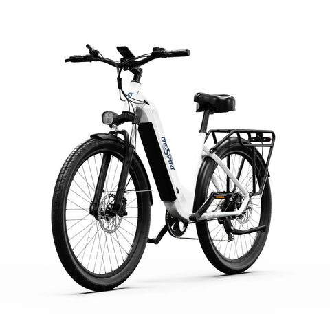 Bicicleta Eléctrica ONESPORT OT05 - Ruedas 27.5" Motor 250W Batería 36V18.2Ah Autonomía 60KM - Blanquecino